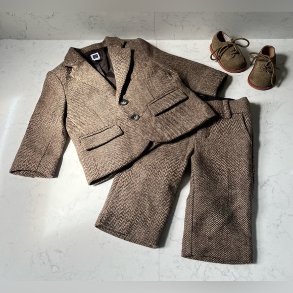 Baby Ralph Lauren Shoes & Janie & Jack Wool Blazer Suit - Picture 1 of 7